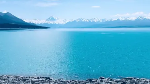 Lake Pukaki and Mt Cook yesterday in New Zealand