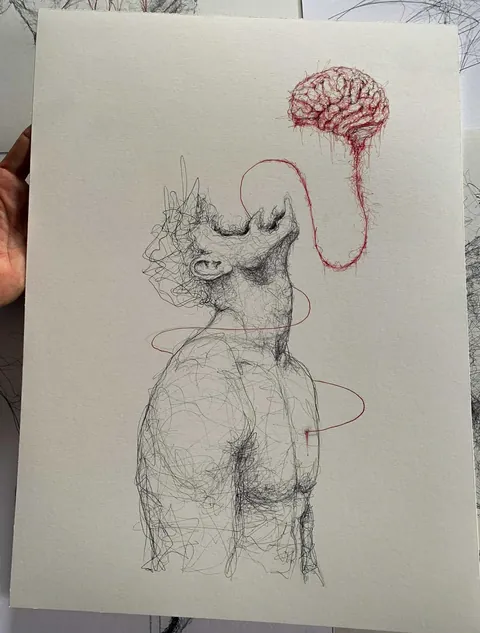 A collection of my unsettling scribble drawings