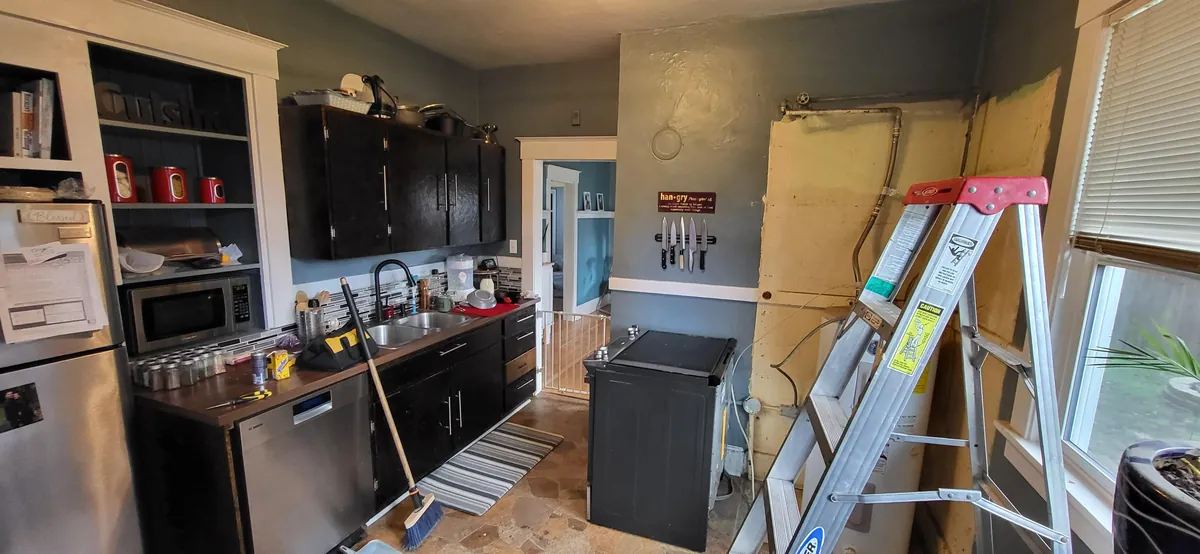 First time making kitchen cabinets. I did the entire kitchen myself for less than half of our original budget. 