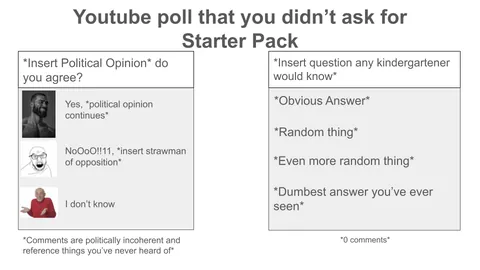 Youtube poll you didn't ask for Starter Pack