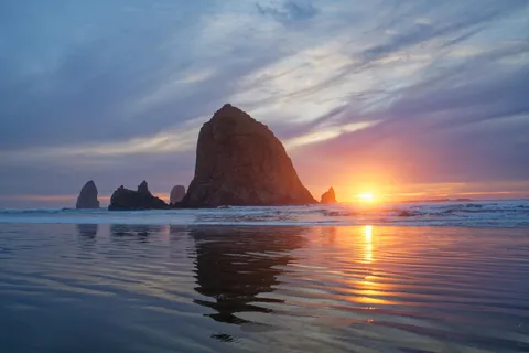 Sunset at Cannon Beach, Oregon. [OC][4000x2668]