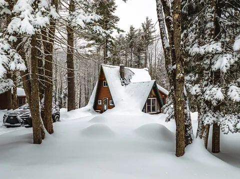 Snowed in A-Frame in Upstate NY