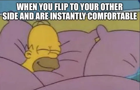 One of the best feelings when sleeping