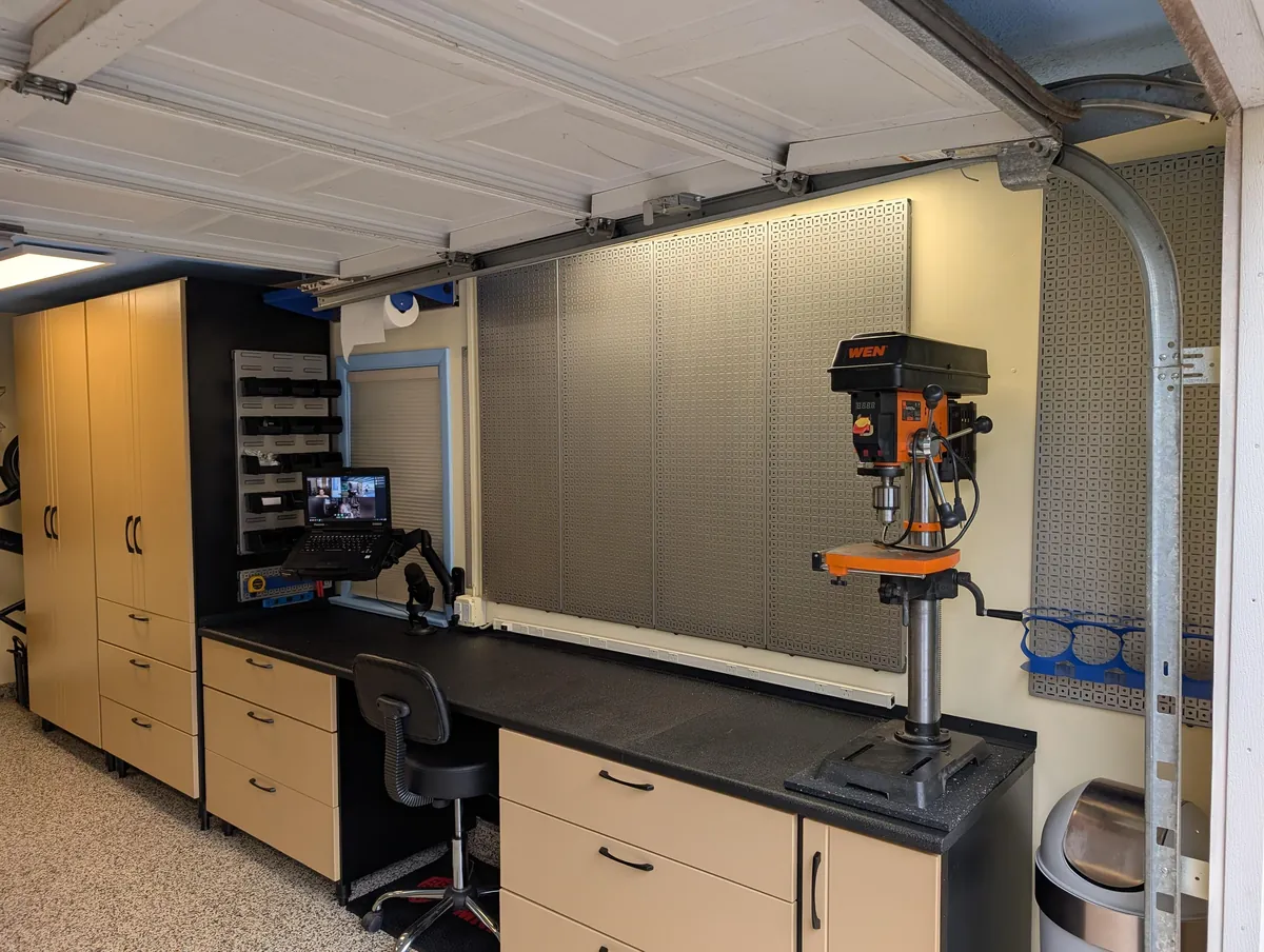 Completed my Tron-themed garage/workshop project