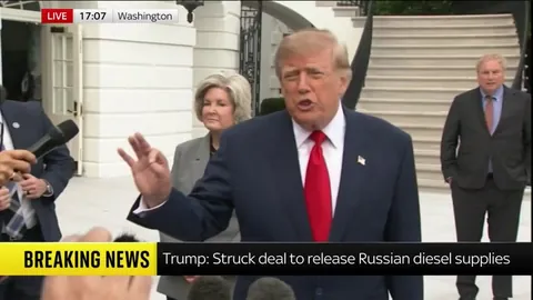 Donald Trump has thanked Vladimir Putin for providing "the American and global marketplace" with '300,000 tons of diesel'.