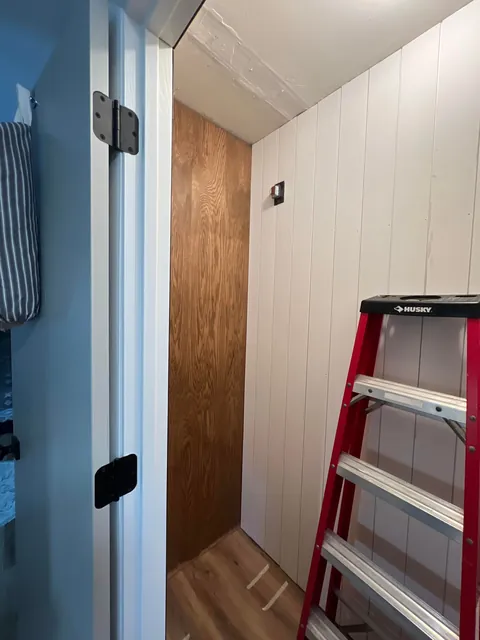 Reclaimed unused coat closet for pantry expansion