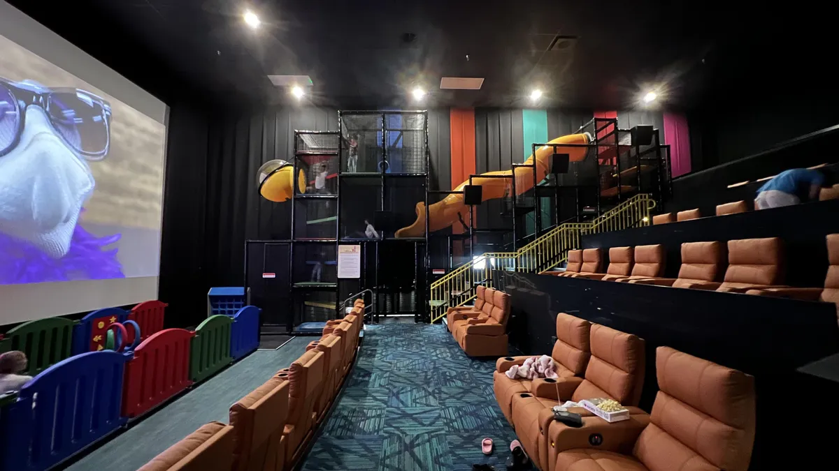 My local theater has a screening room with a playground in it