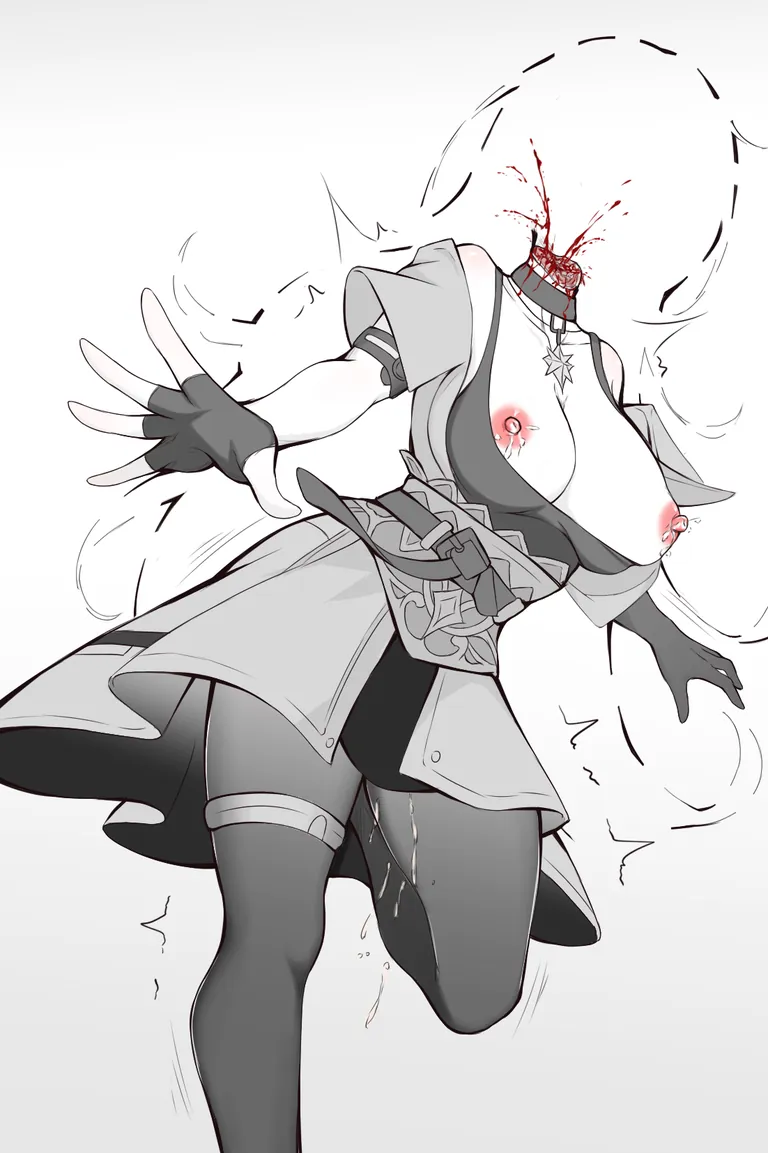 Poof! Her head is now gone