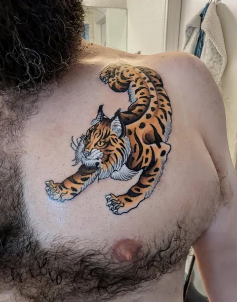 Bobcat - done by A.J. Maloney, Black Dagger Tattoo, Austin Texas