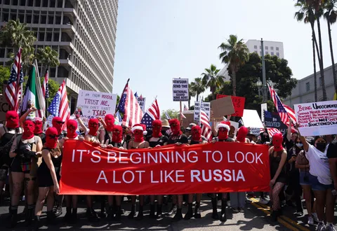 [OC] Pussy Riot joins No Kings protest - Los Angeles, CA