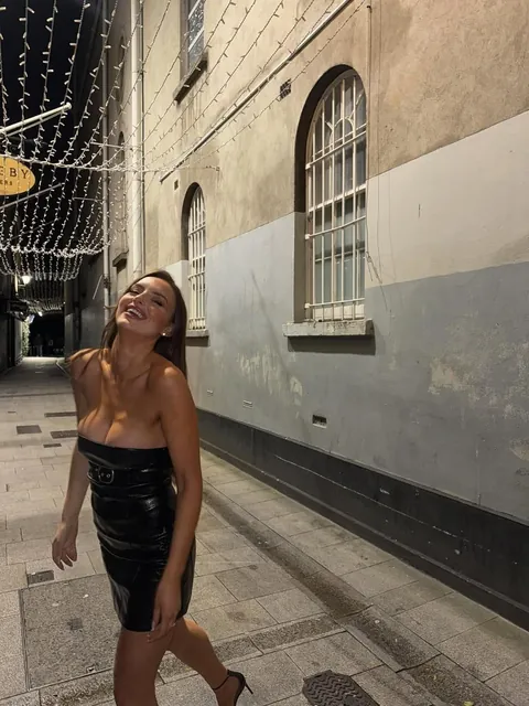 Kate Coffey in leather