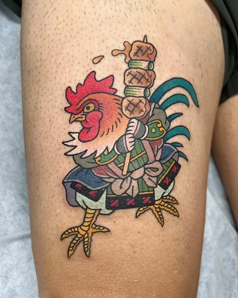 Yakitori Rooster Samurai to go along with my Great Wave Charsiu Bowl - Done by Faith Ray in Taipei Taiwan