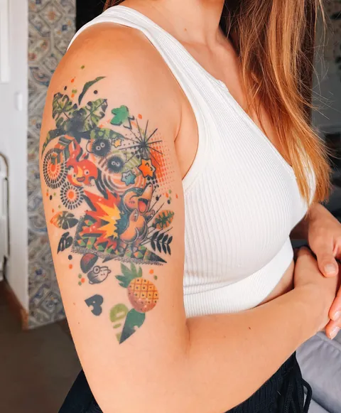 1 year healed by @hen_tattooer in Barcelona