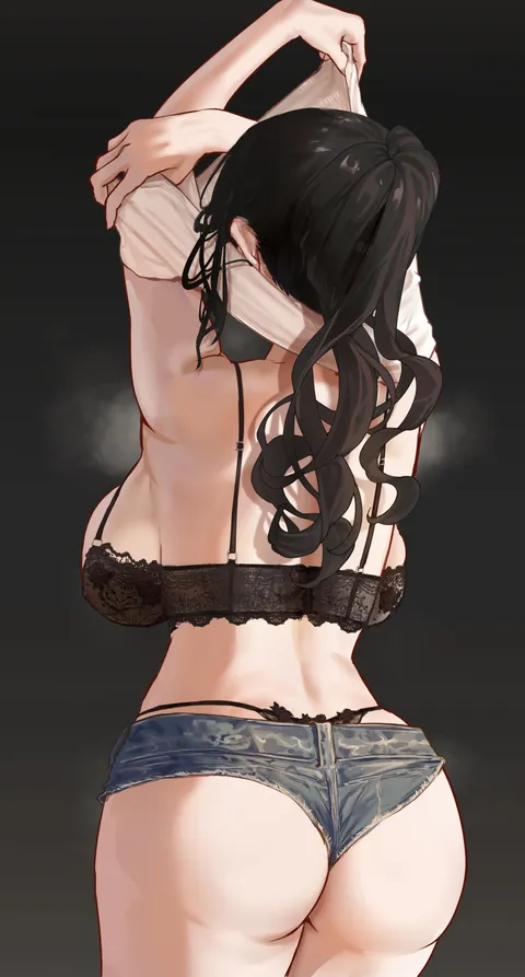 Taking off her shirt