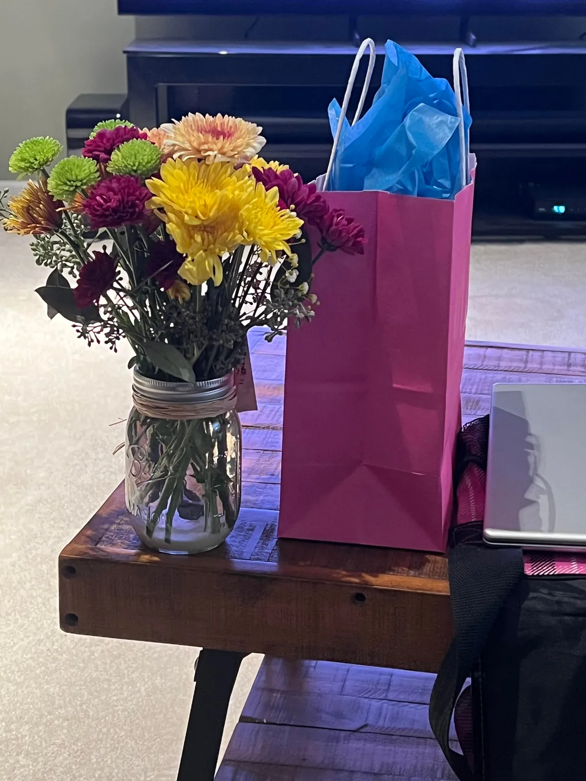 My dad’s girlfriend that I’ve only met once before gave me flowers and candy for my upcoming birthday