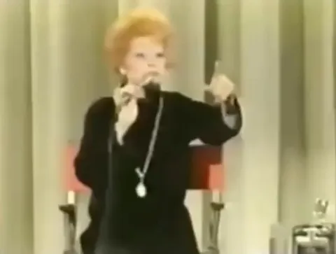 Lucille Ball telling David Sheehan to stop touching the audience (1978)