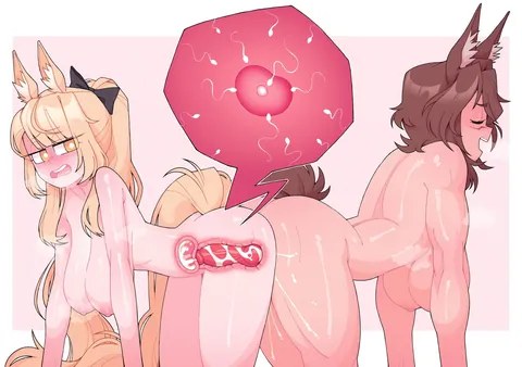 Knot stopping until balls are empty her pussy is filled to the brim. (Cyoher 05)