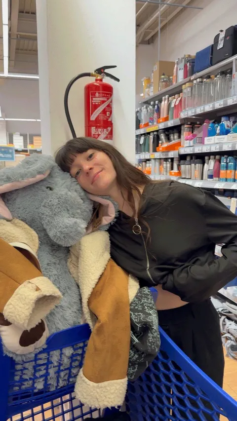 A sweet day out at the store with my elephant buddy