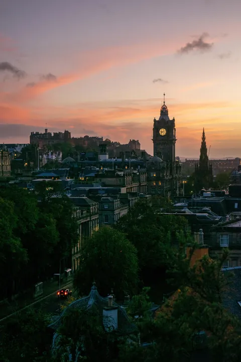 ITAP of sunset in Edinburgh