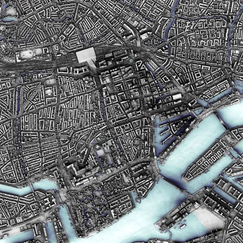 [OC] Fragments from my collection of very detailed shaded maps of cities