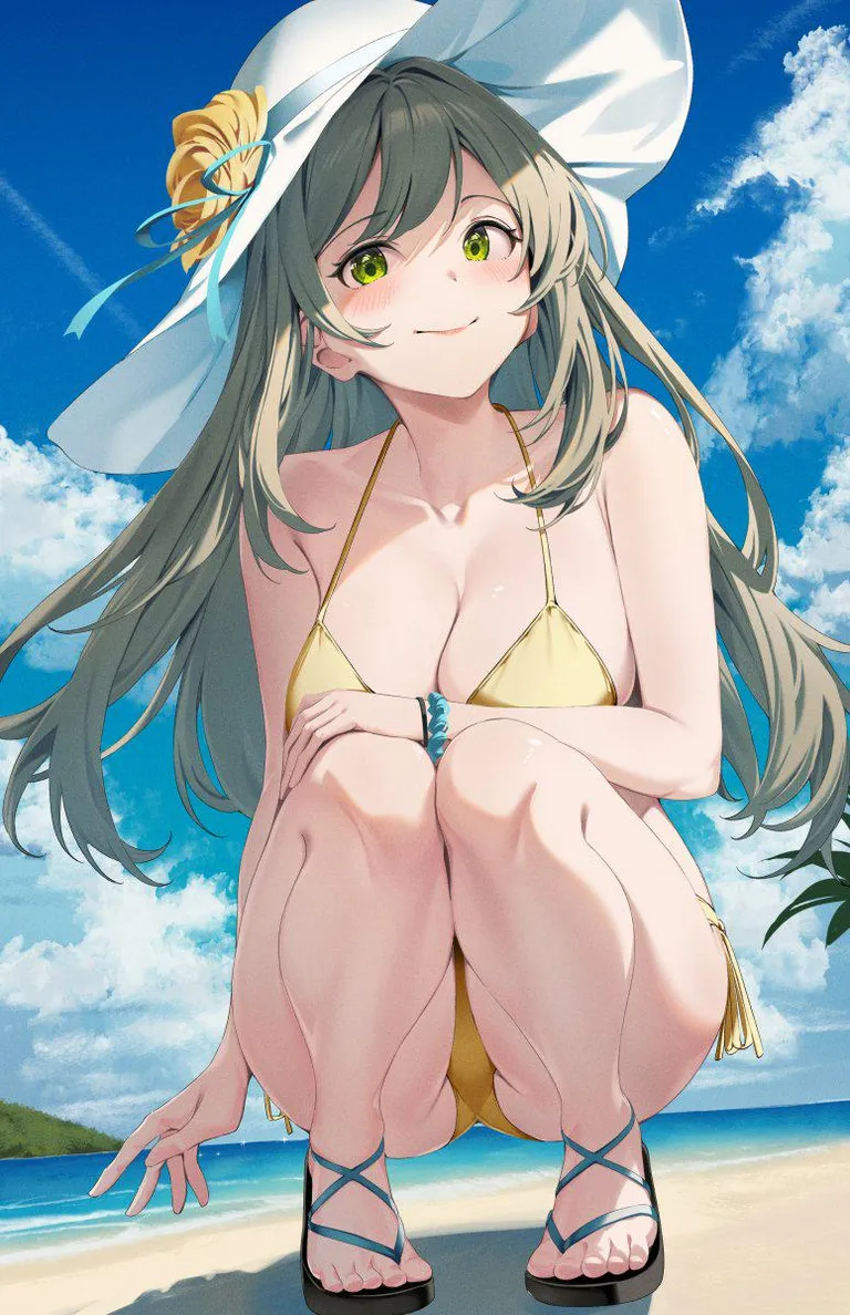 Nonomi at the beach on her break time (あまぎめい / amagimei1995)