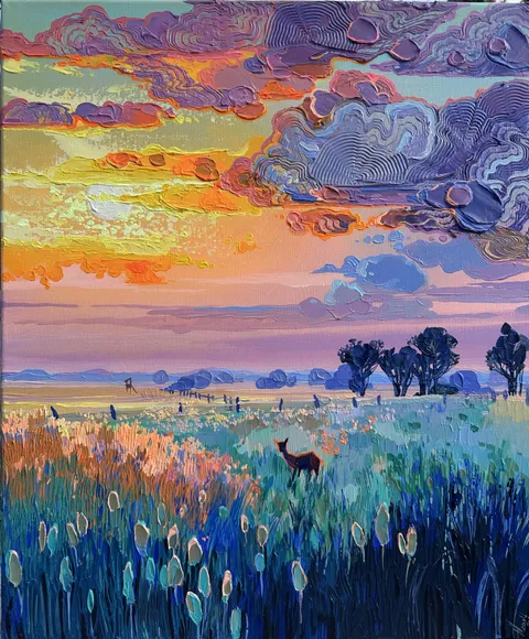 silent tread, Anastasia Trusova, acrylic, 2024