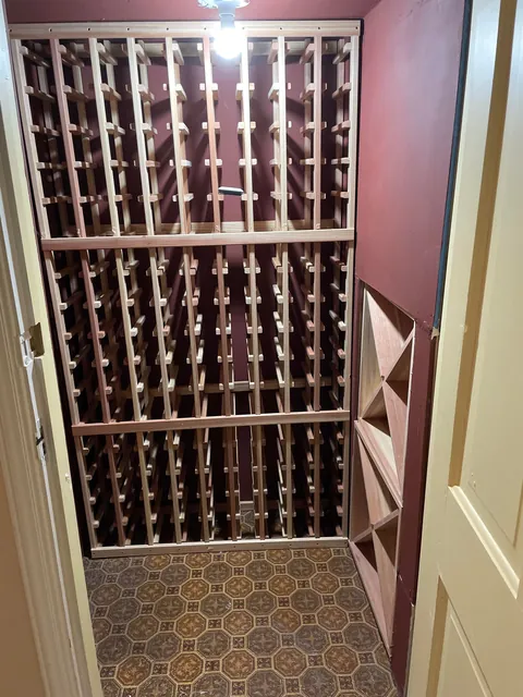 Built a wine closet under some stairs