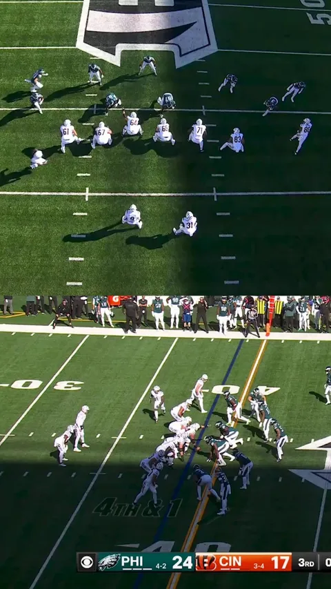 [Highlight] Cooper DeJean follows Ja'Marr Chase in motion, diagnoses play for tackle for loss on 4th &amp; 1