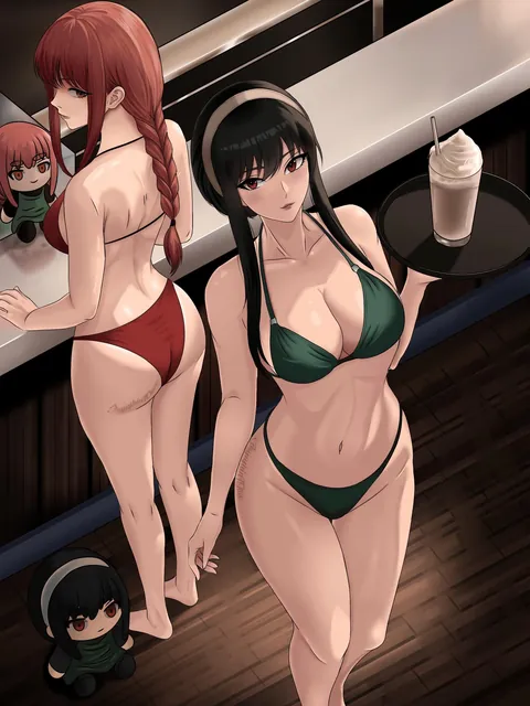 Makima &amp; Yor Waifu Cafe (FuyushiTOllie) [Chainsaw Man x Spy x Family]