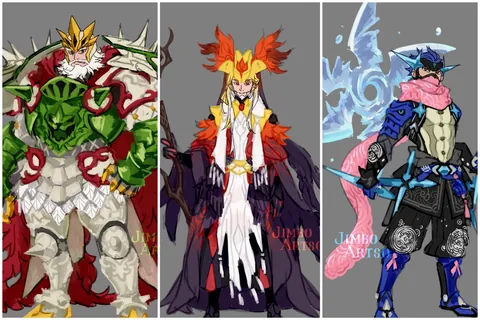 Mega Chesnaught, Delphox, Greninja Gijinka Sketches WIP. Thoughts? (OC)