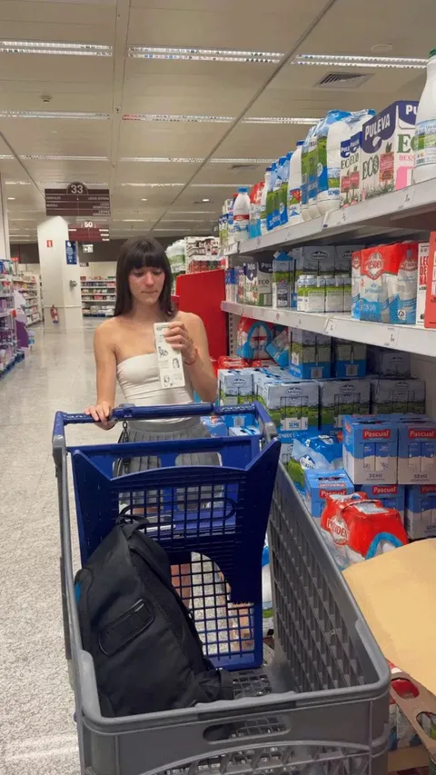 I grabbed the milk and forgot about my shirt