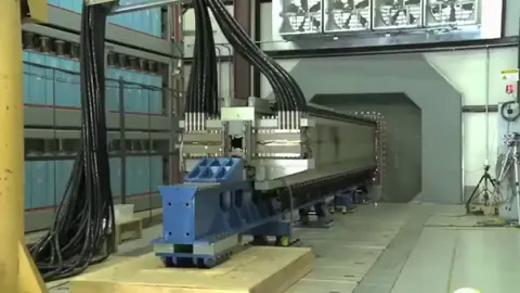 Hypersonic railgun round goes through metal plates like they are made of paper.