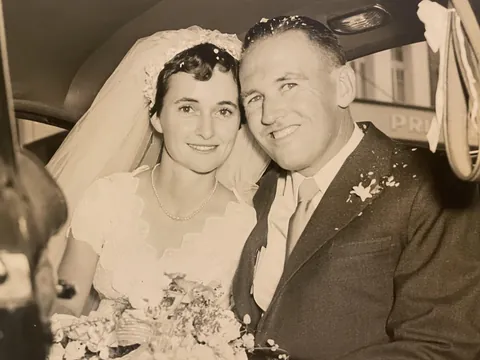 My Nan and Pop on their wedding day, 1958