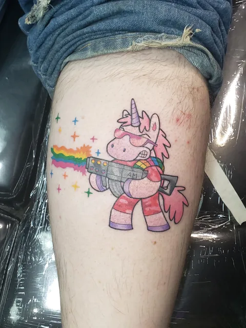 My daughter asked if she could pick my next tattoo. Tonight I honored that request. @ Modified Designs done by Savannah Johnson.