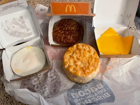 McDonald’s sent me a deconstructed egg McMuffin through UberEats…and with a biscuit instead