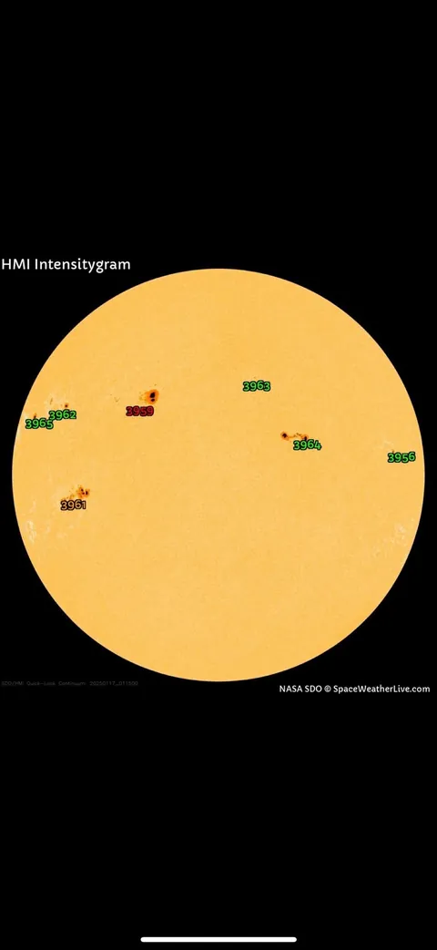 My first clear photo of the Sun this year: 1/17/2025