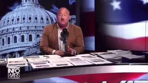 Alex Jones is back on Youtube with a hitler moustache.