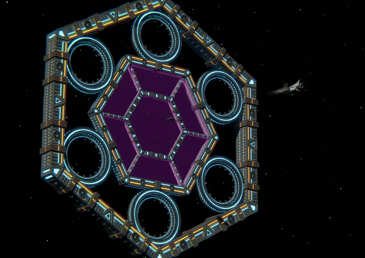 Just completed building this huge sci-fi Nether Portal