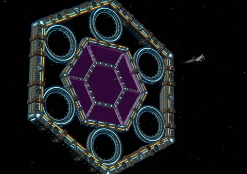 Just completed building this huge sci-fi Nether Portal