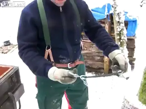 How to chop wood without messing around.