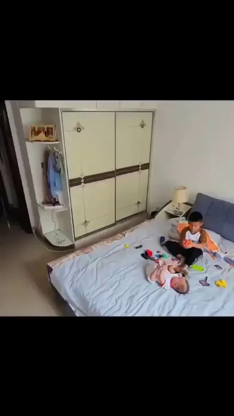 This brave little boy's quick thinking and decisiveness saves not only his own life, but also the baby's.