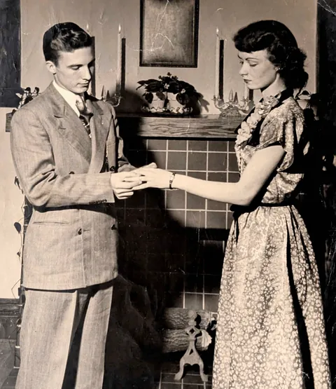 My grandpa marrying my grandma and going off to fight Nazis at 17.