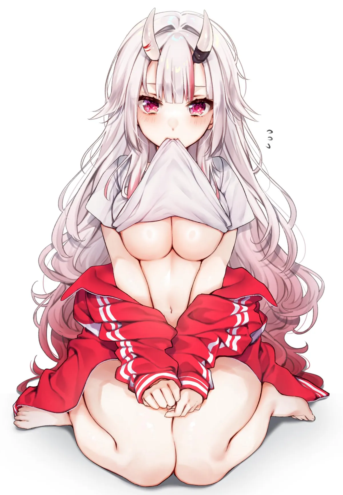 Showing off some underboob