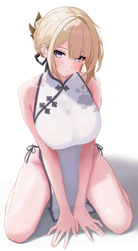 Evelyn wearing Qipao/Cheongsam (by Dryas)