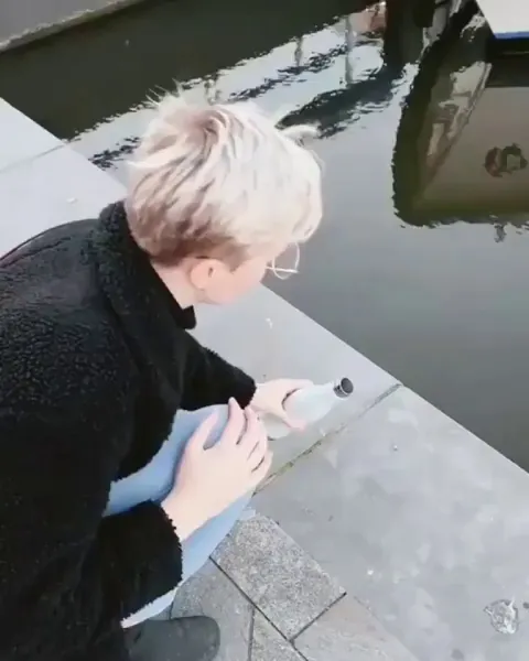 Creating a reflection with water