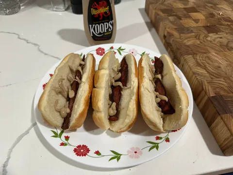 [homemade] mushroom, onion and swiss dogs
