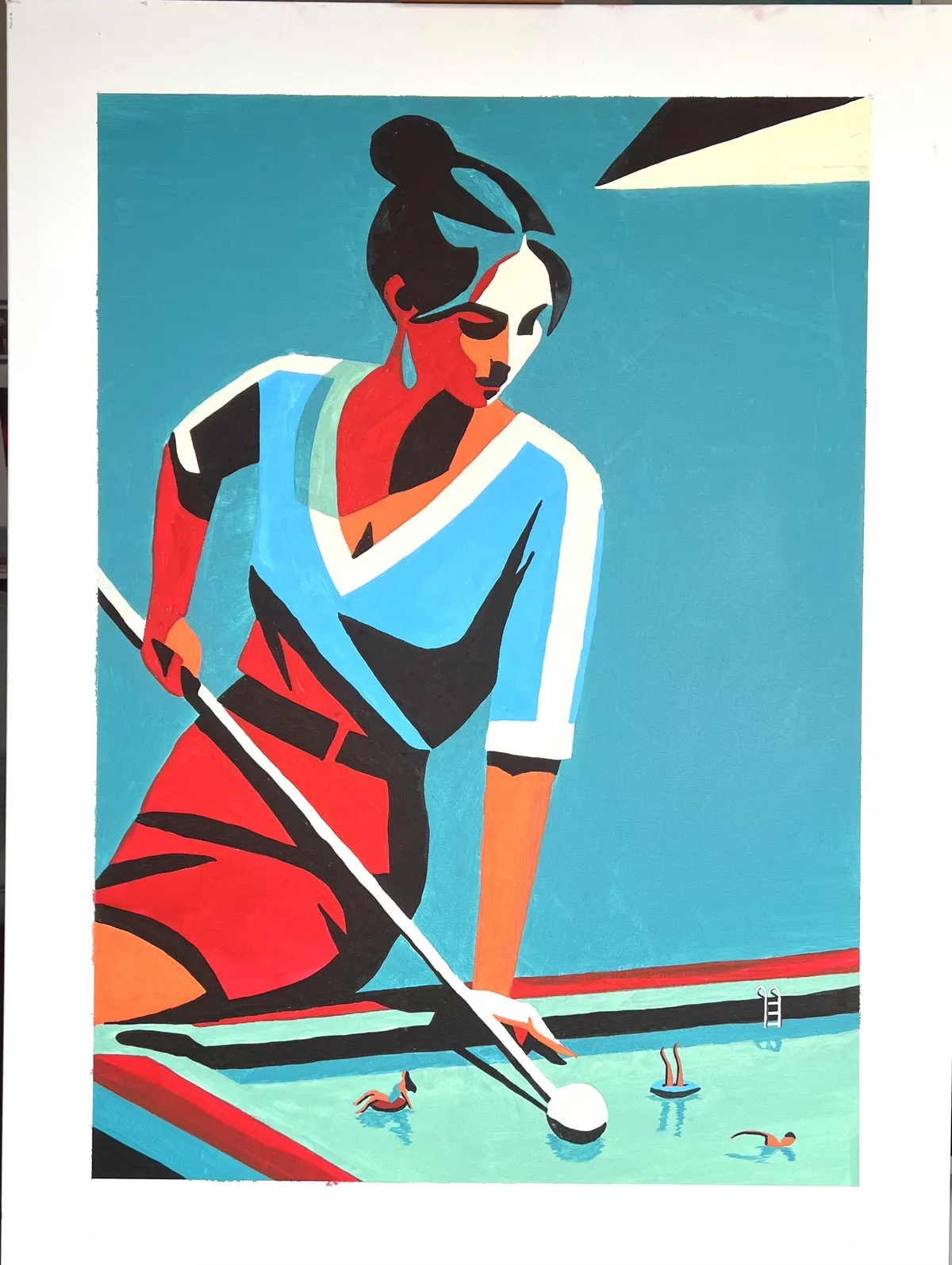 Pool, dugsaresound (me), acrylic on canvas, 2024