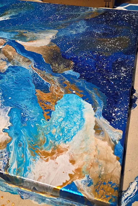 Acrylic dream worlds painted from imagination