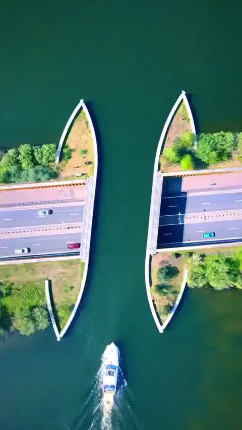 The Veluwemeer Aqueduct in the Netherlands