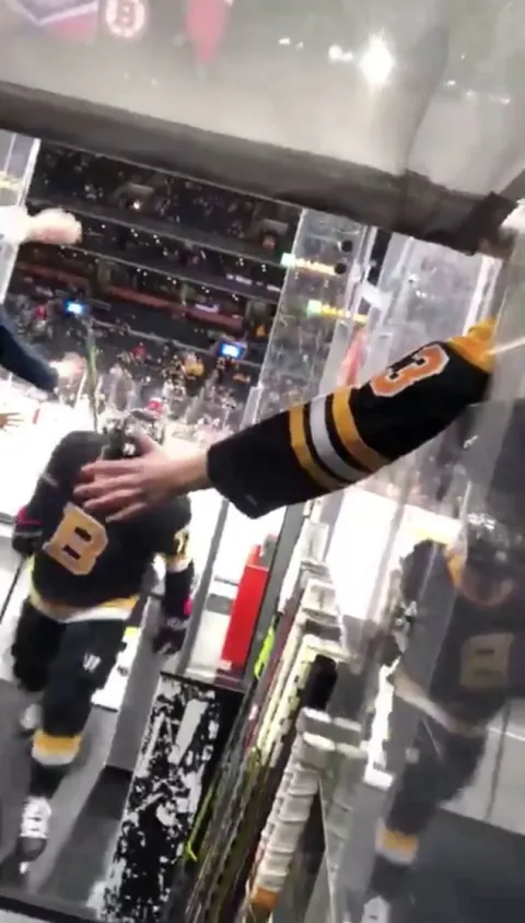 Brad Marchand steals a random kid’s phone